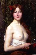 Half Length Demi Nude, Jules Joseph Lefebvre